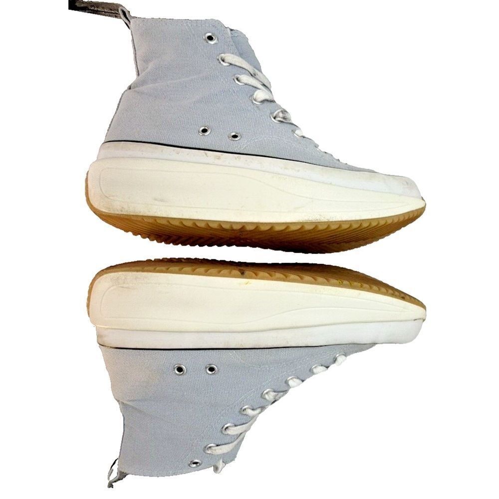 MG Madden Girl Winnona Lace-Up Platform Sneaker 7 Blue Hightop Athletic Preppy